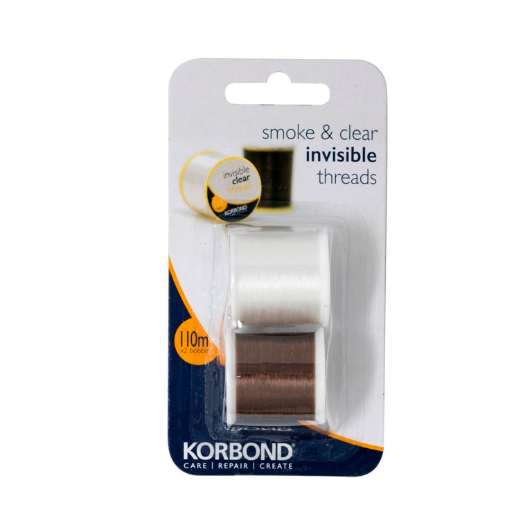 Korbond Invisible Threads Clear & Smoke 2 X 110m