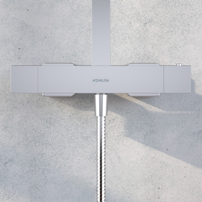 Aqualisa Square Valve Dual Mixer Shower Chrome