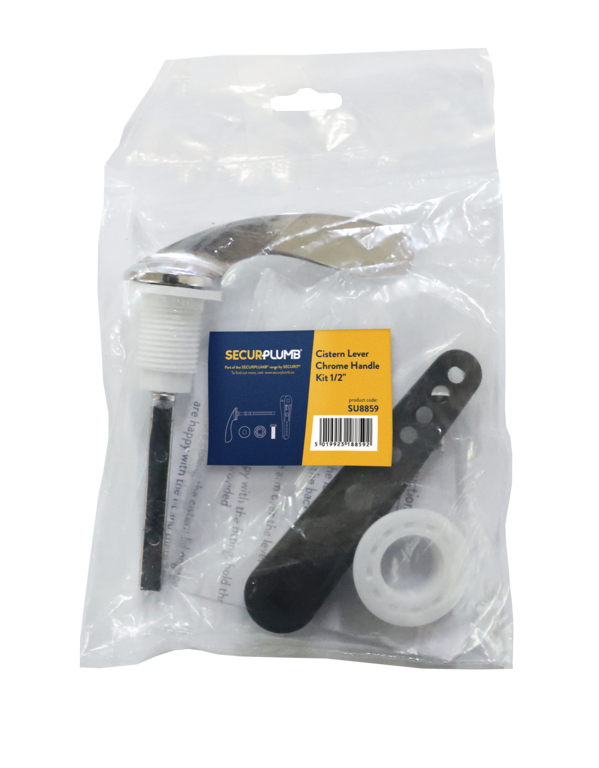 Securplumb Chrome Cistern Lever Handle Kit 1./2"