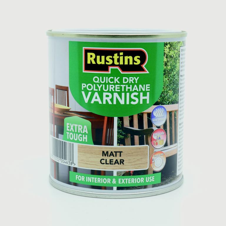 Rustins Quick Dry Polyurethane Varnish Matt Clear 1 L