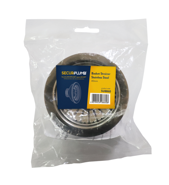 Securplumb Stainless Steel Sink Basket Strainer 40mm
