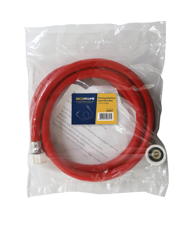 Securplumb Washing Machine Inlet Hose Red 1.5m