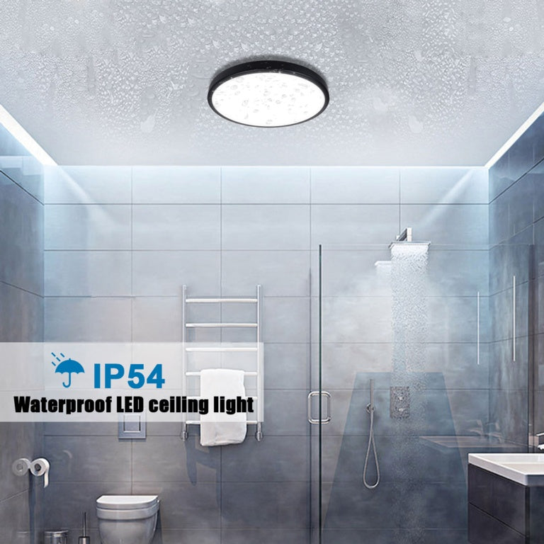 Extrastar 18 W Led Bathroom Ceiling Light Black