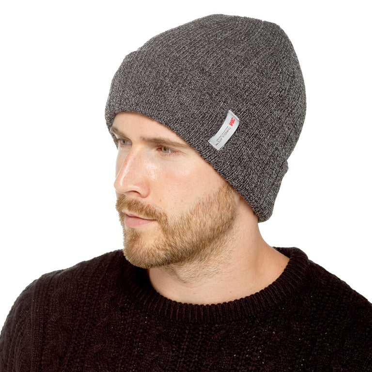 Rjm Mens Twist Yarn Thinsulate Beanie Hat