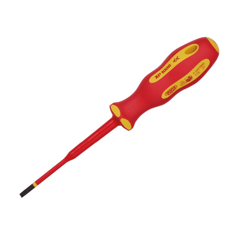 Draper Vde Plain Slot Screwdriver 4.0x100mm