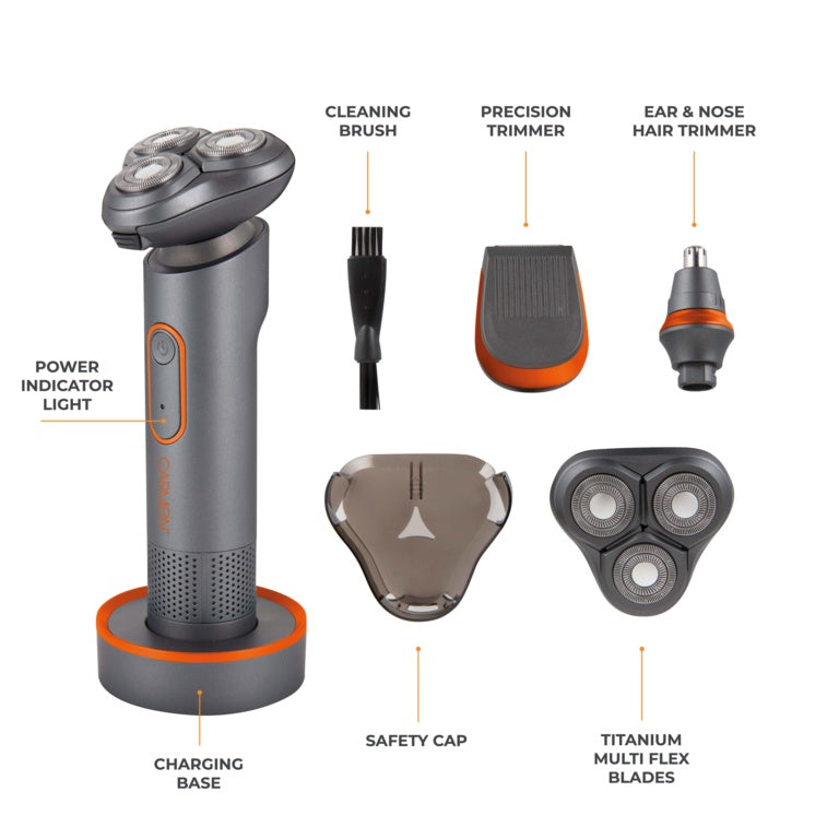 Carmen Titan Titanium 3 In 1 Grooming Set