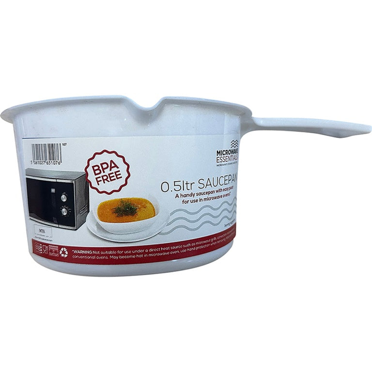 Microwave Essentials White Saucepan 0.5 L