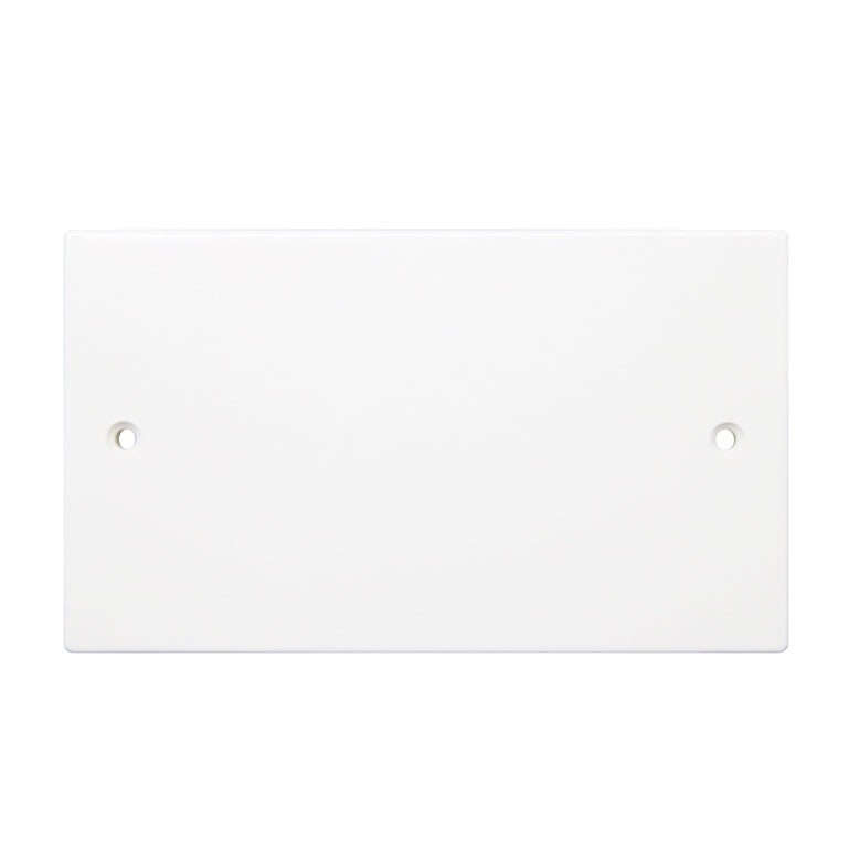 Securlec 2 Gang Blanking Plate Square Edge