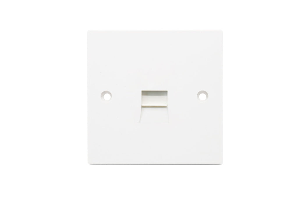 Securlec 1 Gang Telephone Socket Square Edge