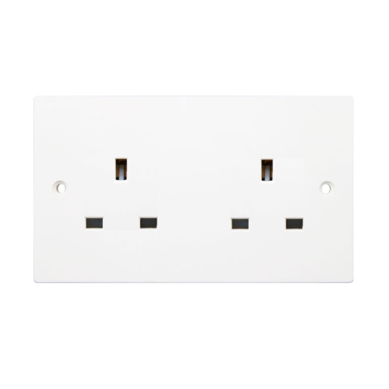Securlec 2 Gang Unswitched Socket