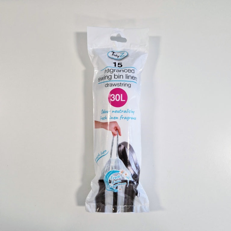 Tidyz Drawstring Fragranced Swing Bin Bags 30 L Pack 15