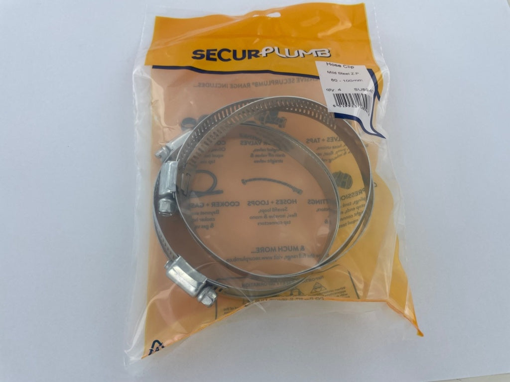 Securplumb Hose Clip 80 100mm Pack 4