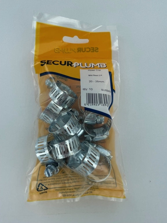 Securplumb Hose Clip 20 25mm Pack 10