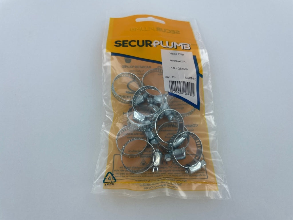 Securplumb Hose Clip 16 25mm Pack 10