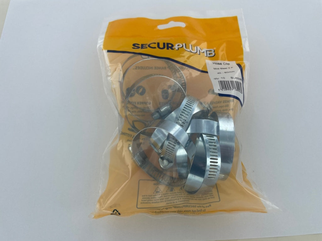 Securplumb Hose Clip 40 60mm Pack 10