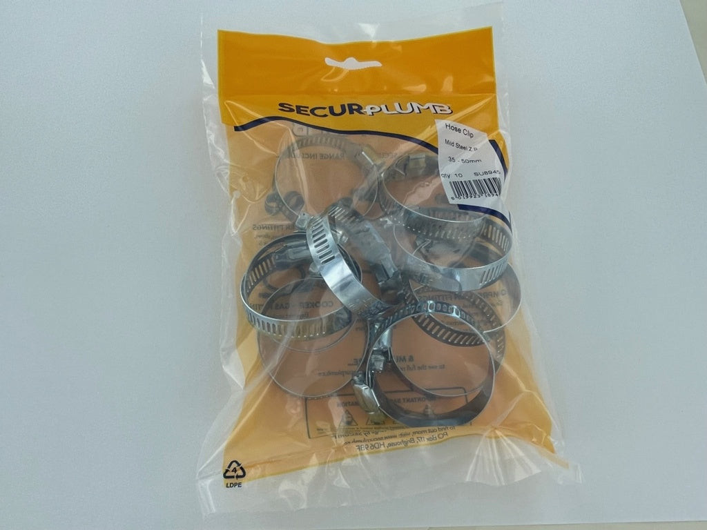 Securplumb Hose Clip 35 50mm Pack 10