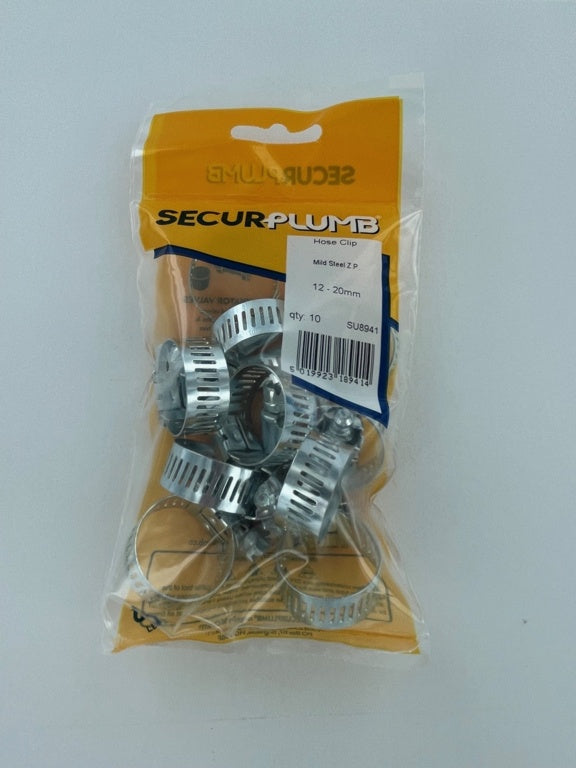 Securplumb Hose Clip 12 20mm Pack 10