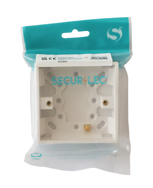 Securlec Surface Pattress Box 1g Square