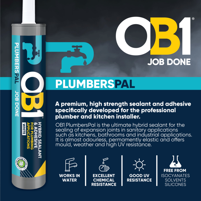 Ob1 Plumbers Pal Hybrid Sanitary Sealant 290ml