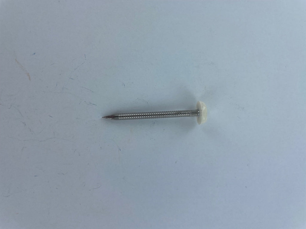Securfix Stainless Steel Plastic Headed Nail White 50mm 50 Pack