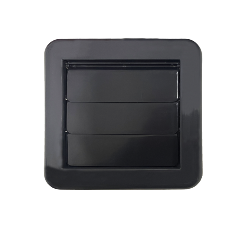 Securlec External Gravity Flap Grey 100mm