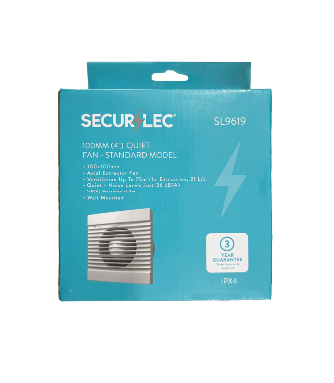 Securlec Quiet Fan Timer Model 100mm