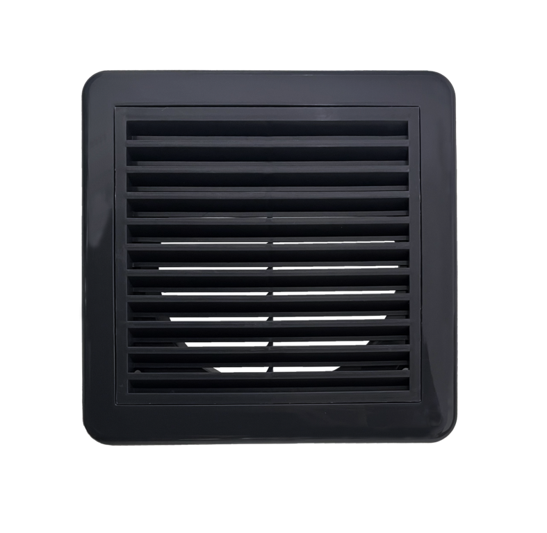 Securlec Inlet/Outlet Fixed Louvre Grille Grey 150mm