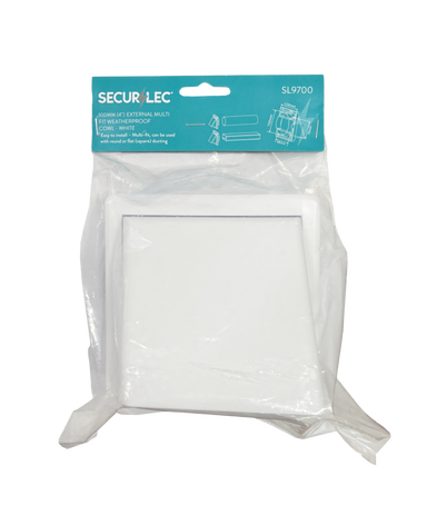 Securlec External Multi Fit Weatherproof Cowl White 100mm