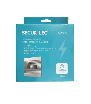 Securlec Quiet Fan Standard Model 100mm