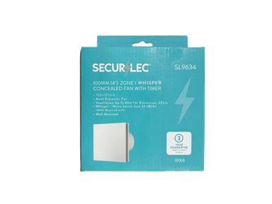 Securlec Zone 1 Whisper Concealed With Fan Timer 100m