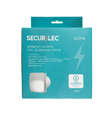 Securlec Whisper Fan Aluminium Fascia 100mm