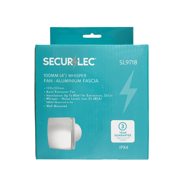 Securlec Whisper Fan Aluminium Fascia 100mm