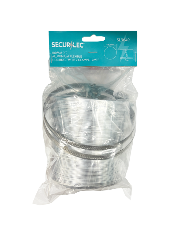 Securlec Aluminium Flexible Ducting 3m x 100mm