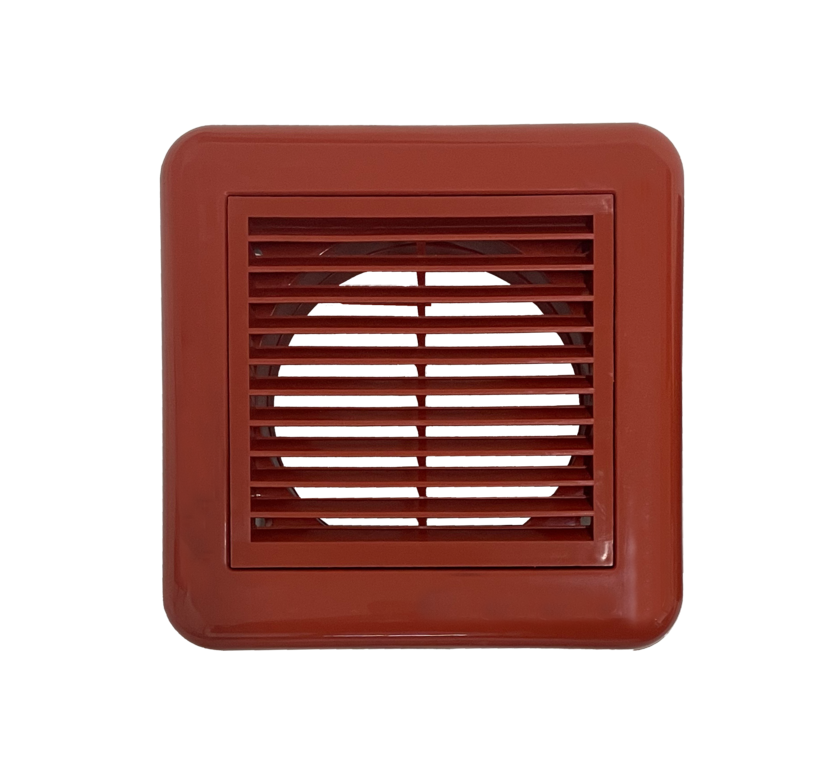 Securlec Inlet/Outlet Multi Fit Fixed Grill Terracotta 100mm