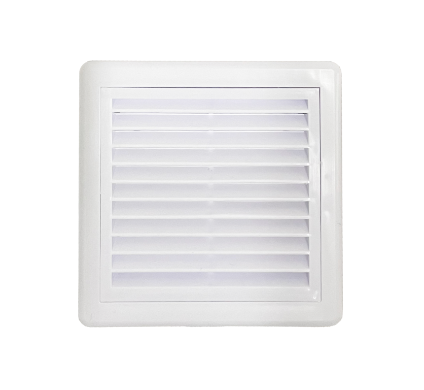 Securlec Inlet/Outlet Multi Fit Fixed Grill White 100mm