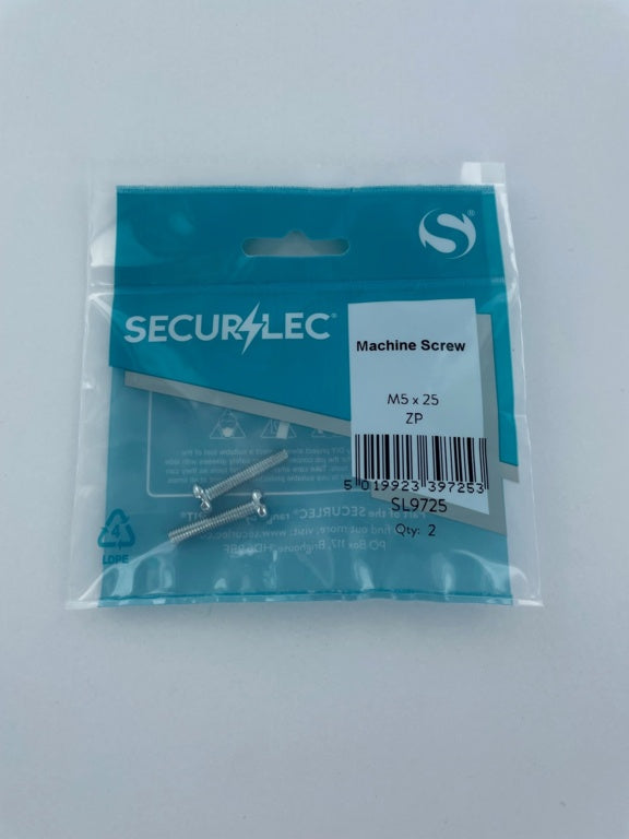 Securlec Machine Screw Zp M5 X 25mm Pack 2