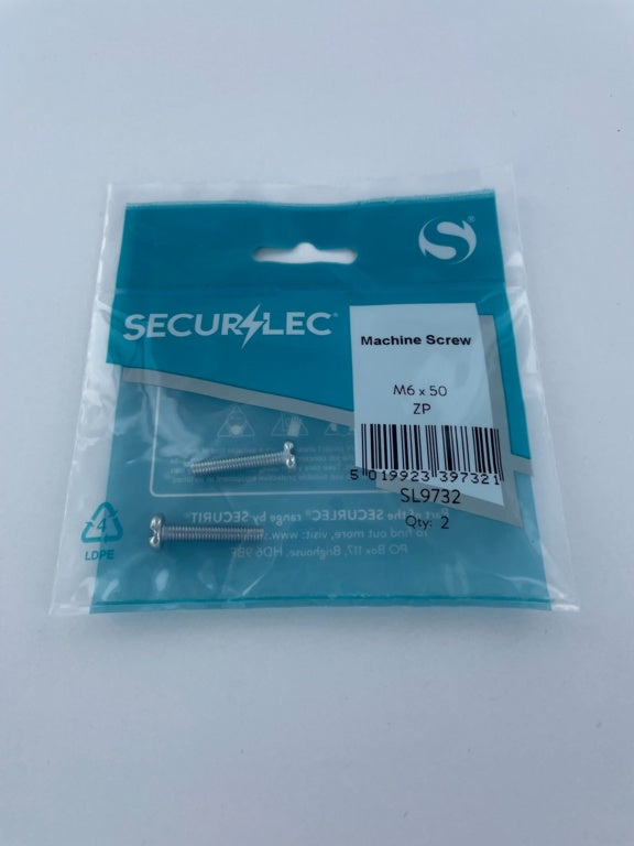 Securlec Machine Screw Zp M6 X 50mm Pack 2