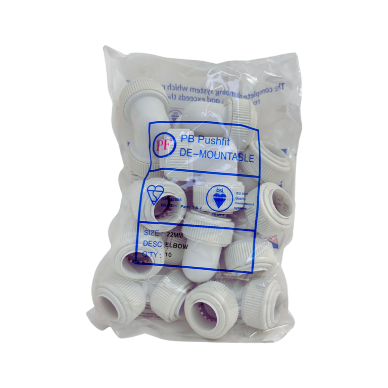 Whitespeed Push Fit Elbow 22mm Pack 10