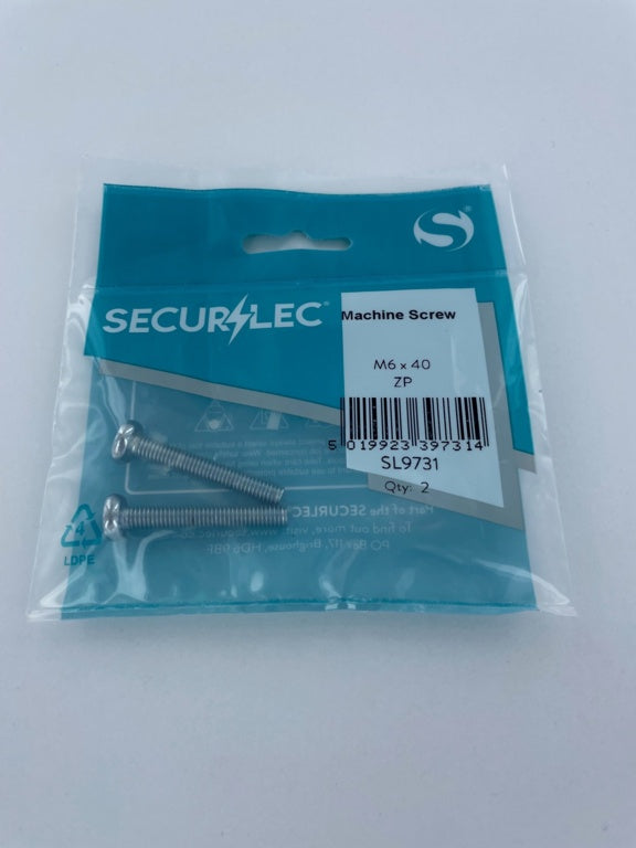 Securlec Machine Screw Zp M6 X 40mm Pack 2