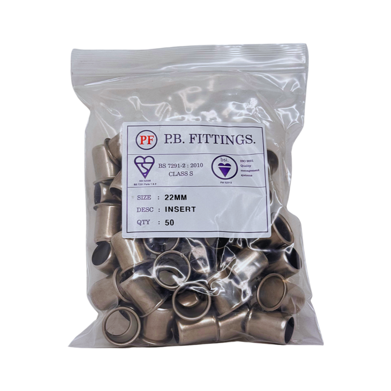 Whitespeed Push Fit Universal Pipe Insert 22mm Pack 50