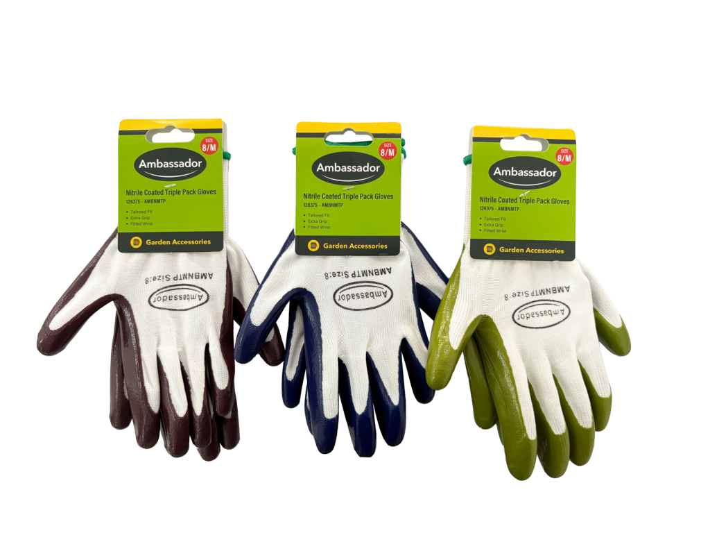 Ambassador Nitrile Coated Triple Pack Gloves 8/M