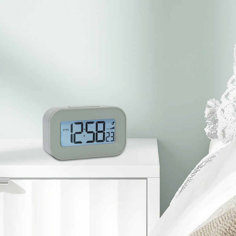 Acctim Kyle Lcd Alarm Clock Soft Lichen