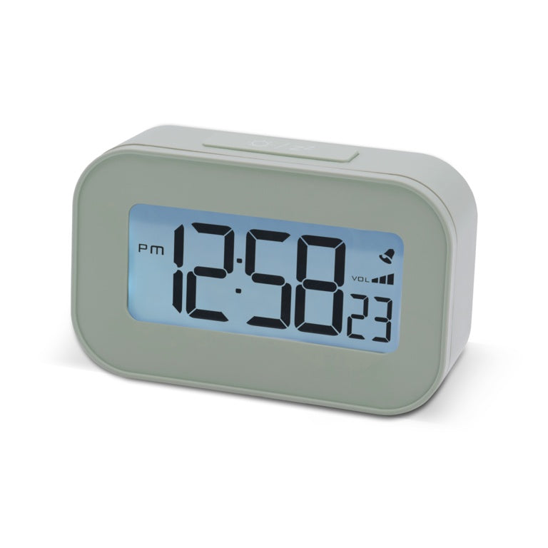 Acctim Kyle Lcd Alarm Clock Soft Lichen