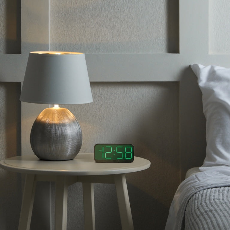 Acctim Silas 2" Wireless Led Alarm Clock Black