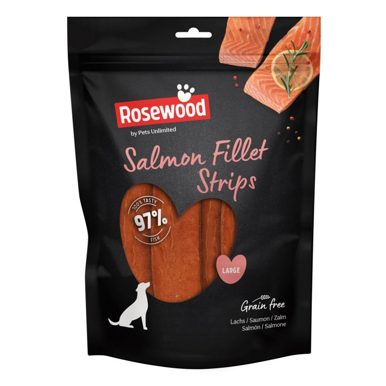 Rosewood Salmon Fillet Strips Dog Treats Large