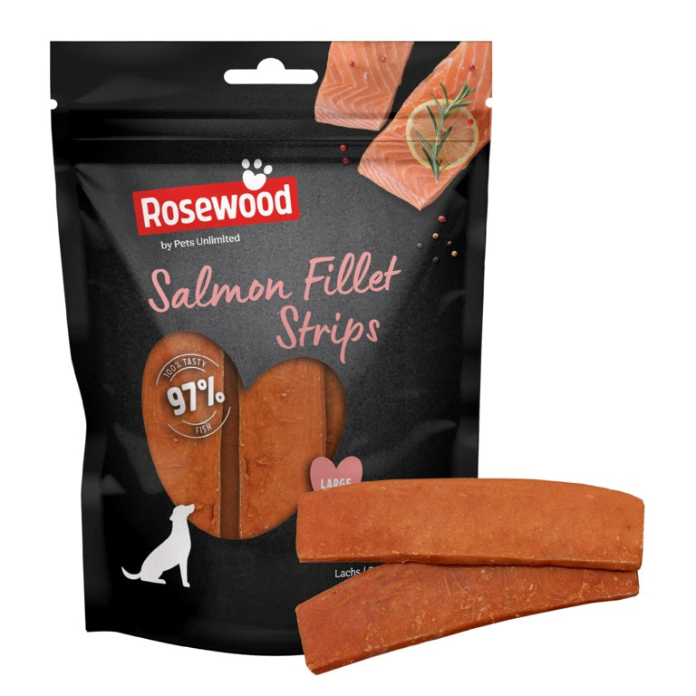 Rosewood Salmon Fillet Strips Dog Treats Large