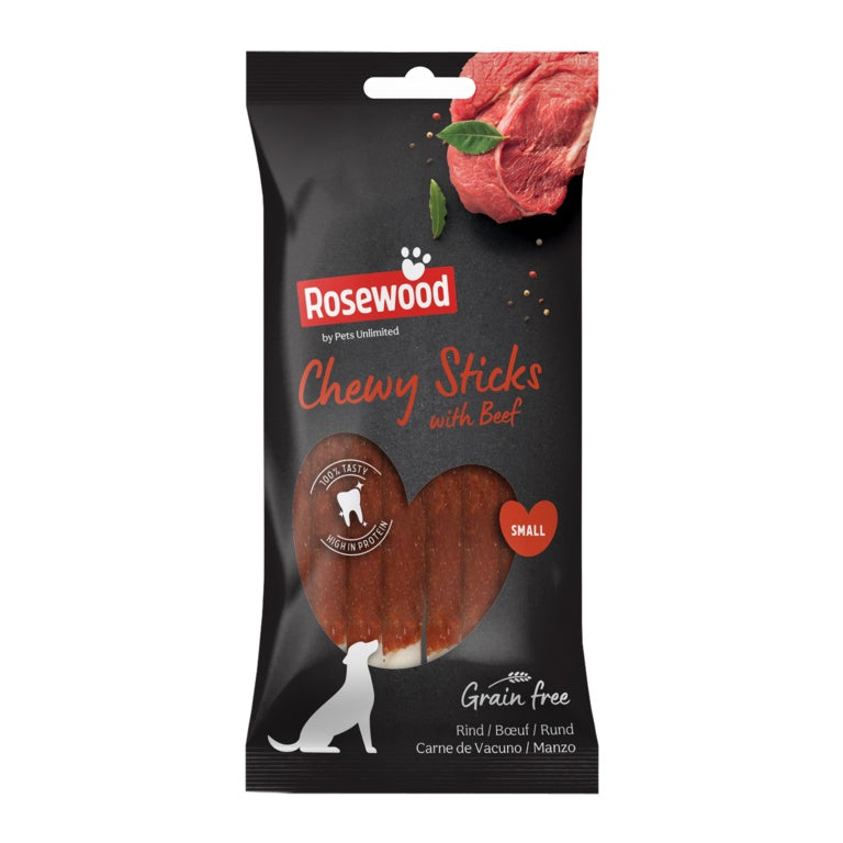 Rosewood Chewy Sticks With Beef Dog Treats 8 Pieces