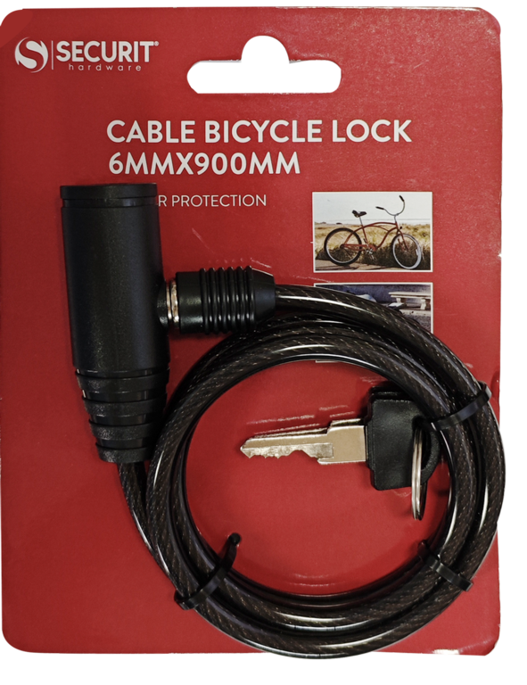 Securit Bicycle Cable Lock 900mm X 6mm
