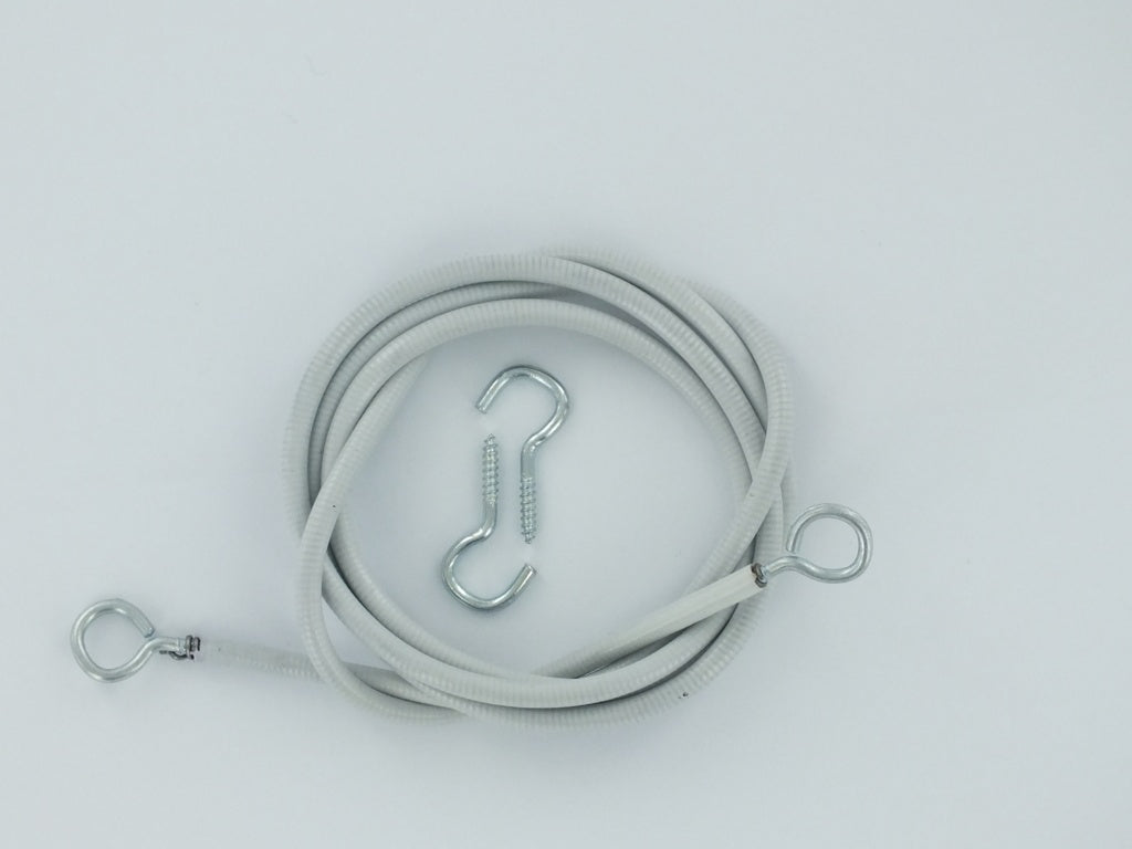 Securpak Curtain Wire 158cm + Hooks Eyes