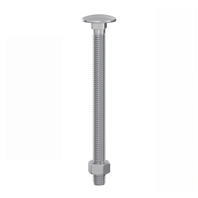 Securpak Carriage Bolt Zp M8x50mm 2 Pack
